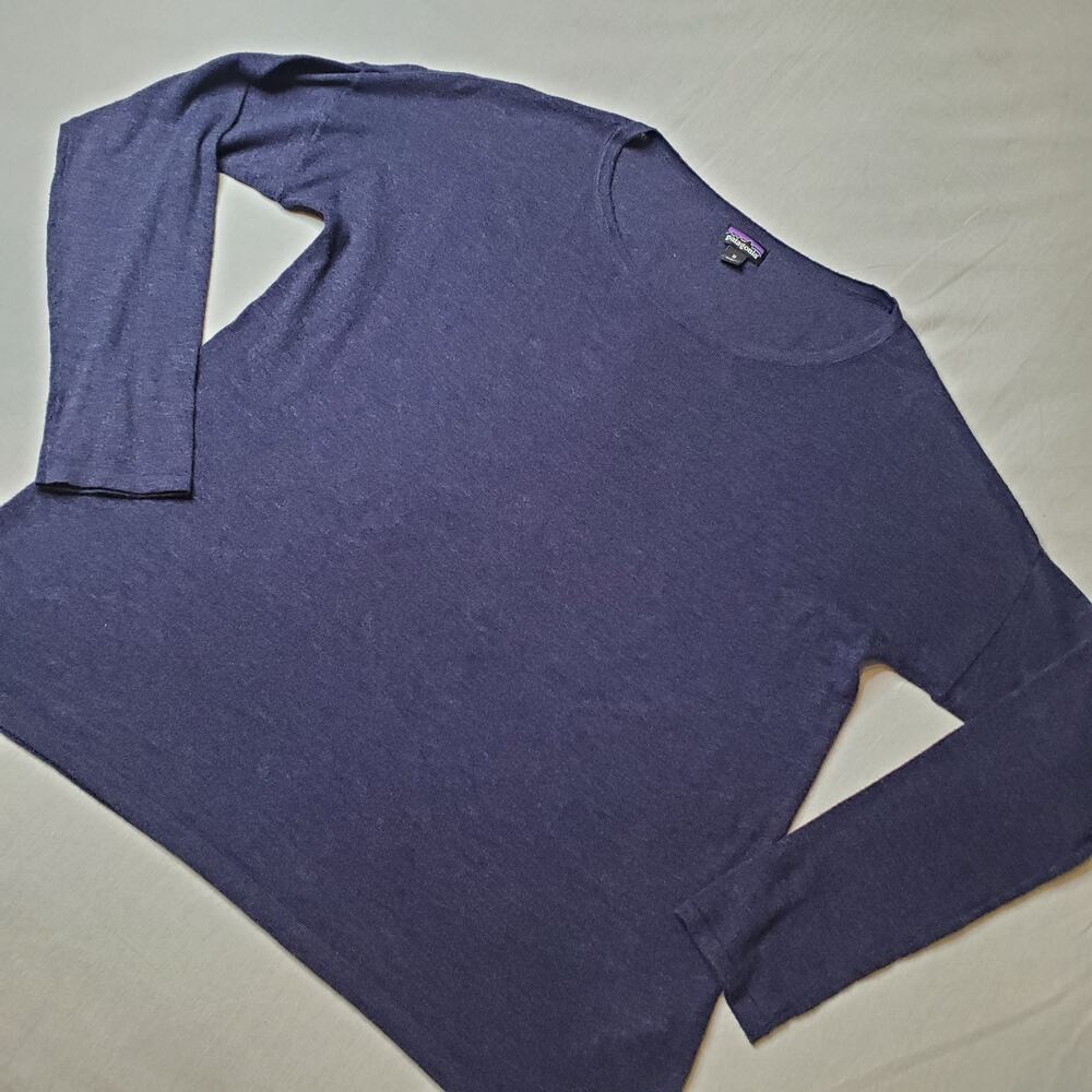 Patagonia Women's Size M Low Tide Sweater Lightweight Pullover Navy Blue 50690